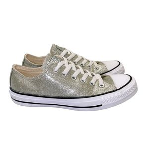Silver Glitter Converse